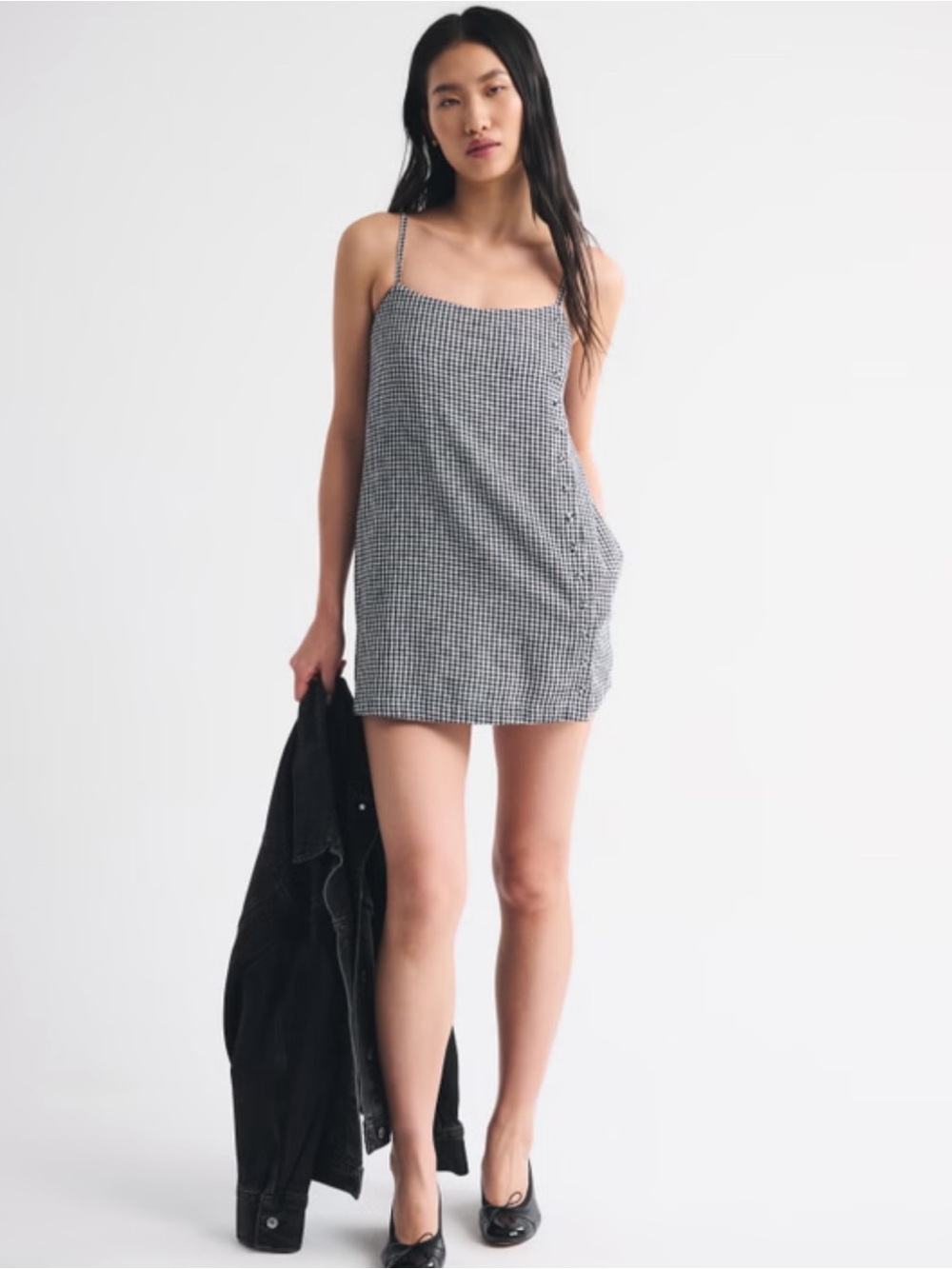 Abercrombie & Fitch Linen-Blend Button Skort